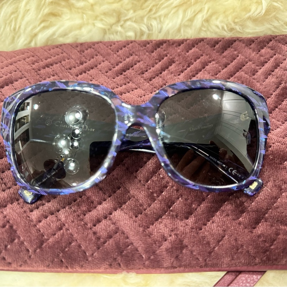 Dior Women's Purple Patterned Sunglasses